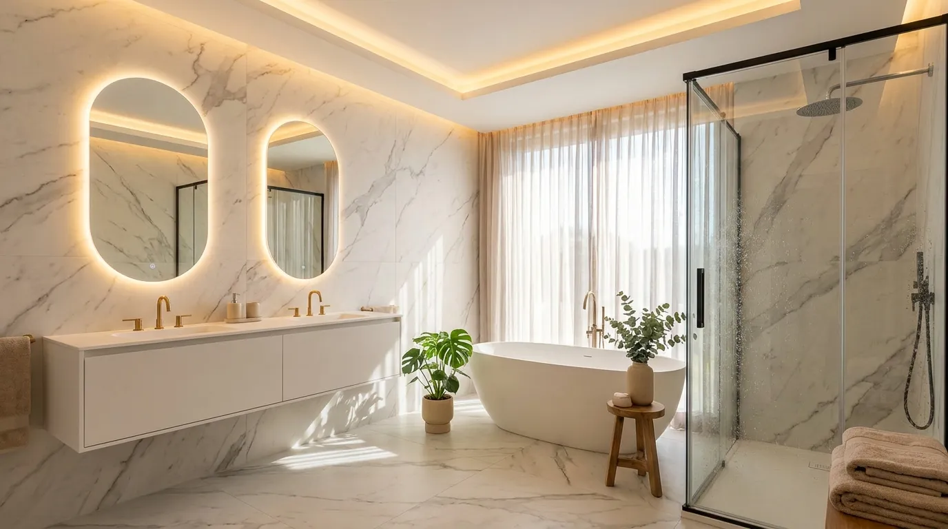 Modern Luxury Marble Bathroom Design Ideas for Elegant Homes